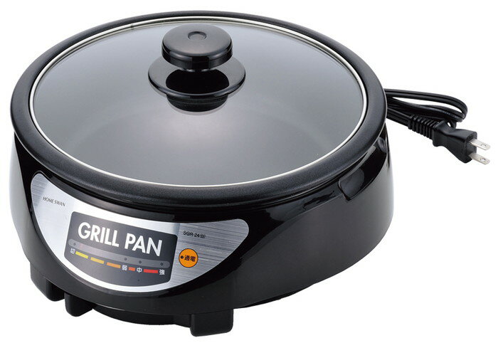 【2026 STAGE GIFT CATALOG】シリーズはコチラ 【商品名】 （SGR- 24（B））グリルパン24cm 【商品CD】 483098 【JAN】 4981889011287 【仕様】 本体：ポリプロピレン、鍋：アルミ板（フッ素樹脂塗装）、ふたつまみ：PA樹脂 100V／1,000W、コードの長さ：約1.8m 製品サイズ（重量・容量）／約280×290×170mm（約1,970g・約2,000ml） 箱サイズ／約305×305×145mm・箱込重量／約2,300g中国製 【商品説明】 〇手ごろな大きさの深型グリルパン ●鍋は着脱式で丸洗い可能 ●深型なのであったか煮込み料理に最適 ●鍋内面は離型性の良いフッ素樹脂塗装 ●中身が見えるガラスふた付き ●保温.200℃温度調節付き ※メーカー保証：有（購入後1年間） ●物流倉庫出荷品のため、代引きはできません。また違うメーカー商品との同梱もできません。 ●返品不可です。ただし、初期不良による返品/交換処理について、メーカーからの引き取り/交換等の手配についてご連絡いたします。 　それまではご使用にならず梱包状態のまま保管しておいてください。 　出荷時の梱包状態は商品それぞれのメーカーお任せとなっておりますので簡易包装・リサイクルダンボールでの出荷もございます。 　また、(初期不良・運送事故による商品破損を除く)運送途中における箱つぶれ、箱の傷みについては申し訳ございませんが交換できません。 　何卒ご了承ください。 グリルパン24cm SGR-24(B) 483098 4981889011287 280×290×170mm 1970g 2000ml 2026 STAGE GIFT CATALOG キッチン用品 キッチン家電 電化製品 ホットプレート 料理 クッキング 広告文責　(有)パルス　048-551-7965『グリルパン24cm SGR-24(B) 483098 4981889011287 280×290×170mm 1970g 2000ml 2026 STAGE GIFT CATALOG』キッチン用品 キッチン家電 電化製品 ホットプレート 料理 クッキング