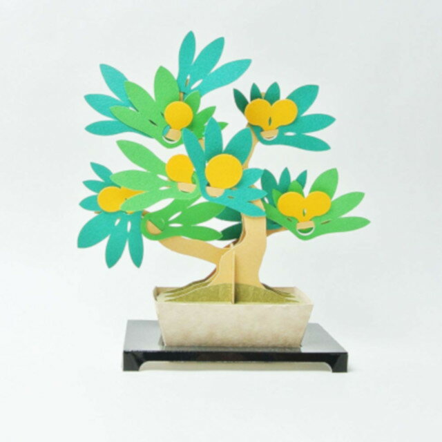 紙盆栽 kami-bonsai 松【返品キャンセル不可】ペーパークラフト 手芸 インテリア 雑貨 【欠品・終了時はメール連絡します】