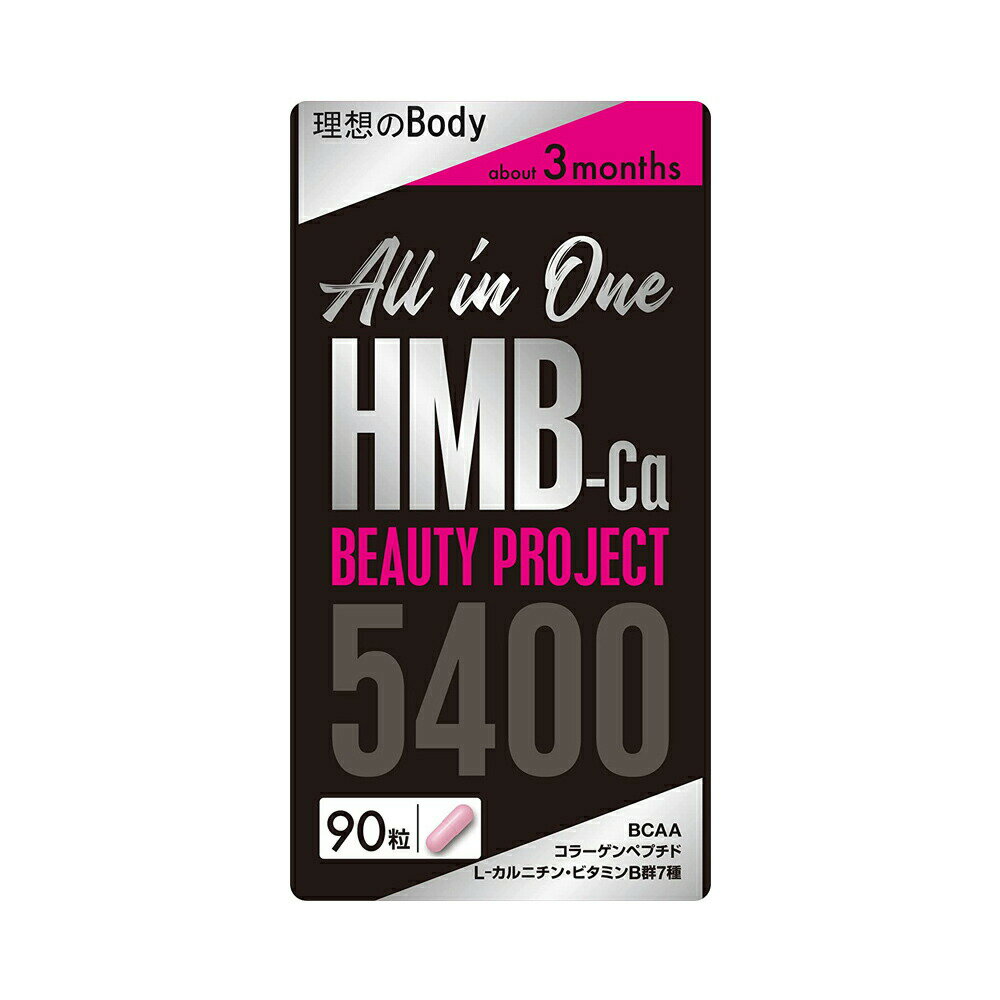 【5個購入で1個多くおまけ】【メール便】大容量3ヶ月分 All in one HMB Beauty project オールインワンHMBビューティープロジェクト 90粒【楽天倉庫直送h】健康食品 ダイエットサプリ 白いんげん豆 乳酸菌 HMBカルシウム 栄養補助食品