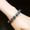 テラヘルツ アパタイト肌ブレス BL-2733【ヘルシ価格】 アクセサリー 鉱石ブレスレット マイナスイオン テラヘルツ アパタイト アメジスト ロンデル