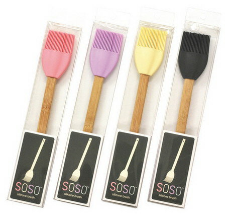 SOSO シリコーンブラシ ピンク/イエロー/パープル/ブラックキッチン用品 調理器具 ハケ シリコン製 清潔