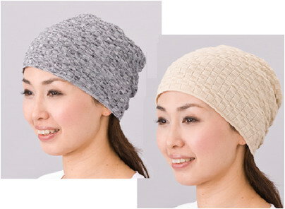 【ネコポス】コットンニット帽子 オールシーズンタイプ帽子 レディース ニット帽 オールシーズン 肌触..