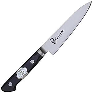 【グランシェ ツバ付ペテー 120mm】キッチン 調理器具 包丁 ナイフ ステンレス 衛生的 切れ味抜群 商品紹介 バナジュームステンレスを使用し、歪が少なく磨耗性が高くなった サビに強く衛生的に使用できる。また、砥石との相性も良く簡単に鋭い刃を付ける事ができる お肉屋さん、洋食屋さんなど業務用包丁から一般ご家庭まで幅広く使用できる 黒合板強化木使用のハンドルは水に強く腐敗しにくい特徴をもつ 口金と柄尻にテーパー をかけて舟型になっており、手にフィットする感覚に品質の良さが伝わる 本刃付けを施して出荷。切れ味抜群 サイズ・重量 刃渡り120mm 商品説明 JANコード 4956856131060原材料 ブレード/モリブデン・バナジューム ステンレス鋼、 ハンドル/強化積層木製造国 日本発売元 株式会社北正 広告文責 (有)パルス　048-551-7965 『通常土日祝日を除く1週間以内に出荷の予定ですが 欠品やメーカー終了の可能性もあり、その場合は 別途メールにてご連絡いたします』【グランシェ ツバ付ペテー 120mm】キッチン 調理器具 包丁 ナイフ ステンレス 衛生的 切れ味抜群
