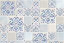 【楽天倉庫直送h】デコタイルシート DECO TILES SHEET DGT-02 文様タイル B 25cm×100cmインテリア 装飾 貼って剥せる 壁紙シール 防水 タイル調シート 賃貸住宅 模様替え