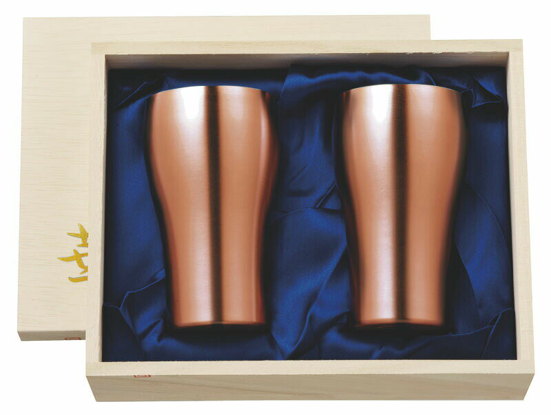 華 タンブラー 200ml 銅ミラー 桐箱2ヶセット【ヘルシ価格】 キッチン用品 食器 カトラリー タンブラー..