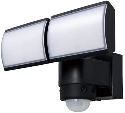 DX アンテナ LEDセンサーライト 2灯型 黒モデル DSLD20C2【楽天倉庫直送】 LED センサーライト 360°検知 常夜灯 5秒間点滅 点灯時間設定可能 防犯 照明 ライト