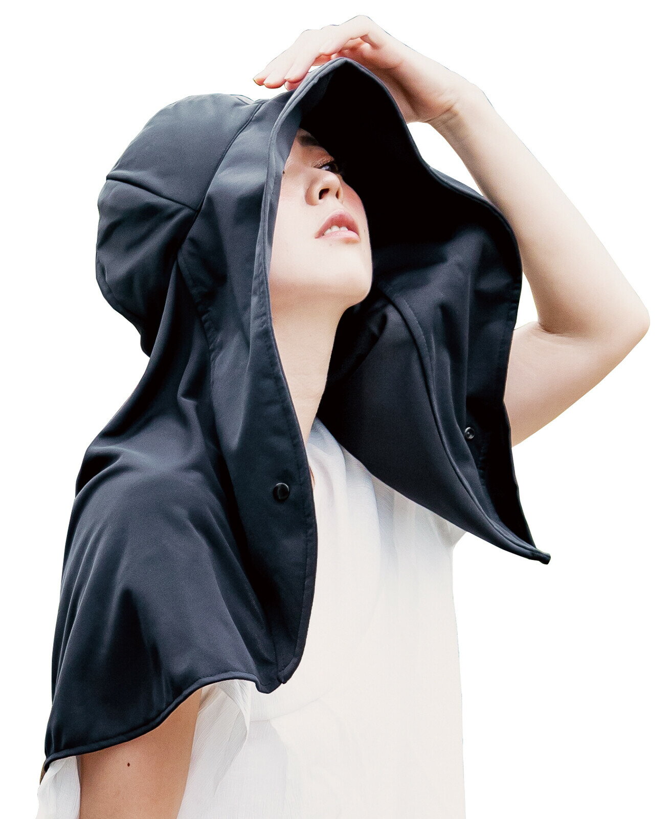 UVプロテクトフレアハット シャイン UV帽子 フレアケープ 2Way仕様【楽天倉庫直送h】 帽子 ガーデニング 農作業 遮熱 UVカット 吸水速乾 接触冷感