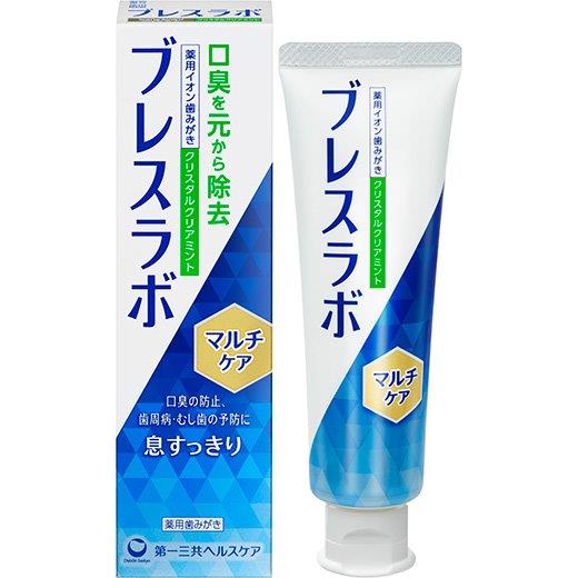 【楽天倉庫直送h】【医薬部外品】ブレスラボ マルチケアクリスタルクリアミント 90g【ヘルシ価格】 デンタルケア 歯磨き粉 医薬部外品 ハミガキ