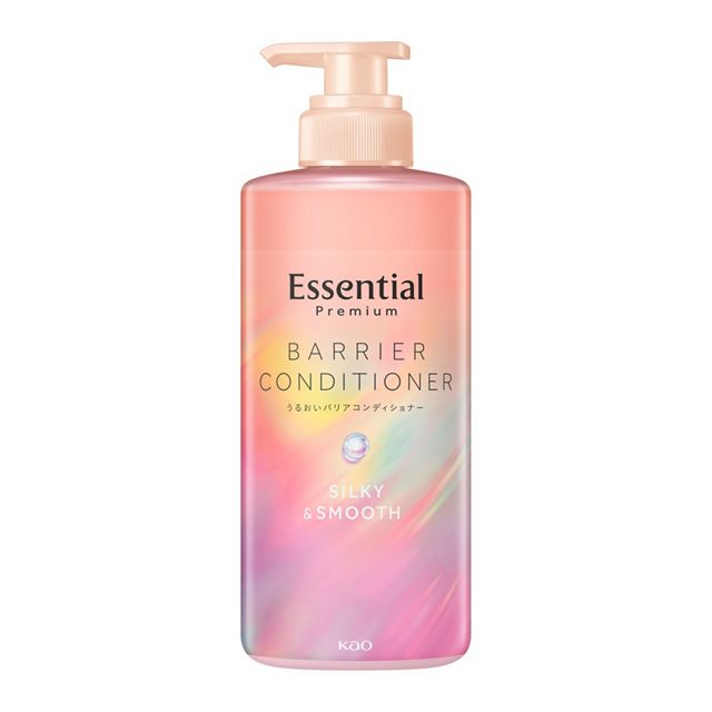 エッセンシャル プレミアム うるおいバリアコンディショナー シルキー＆スムース ポンプ 450ml【楽天倉庫直送h】 化粧品 コスメ ヘアケア リンス コンディショナー 美容液成分配合 保湿