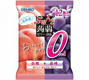 【直送品】【120個セット】ぷるんと蒟蒻ゼリーパウチ カロリーゼロ 白桃＋巨峰 216g(18g×12個入)x120個セット 食品 お菓子 おやつ プチサイズ 大容量 ゼリー
