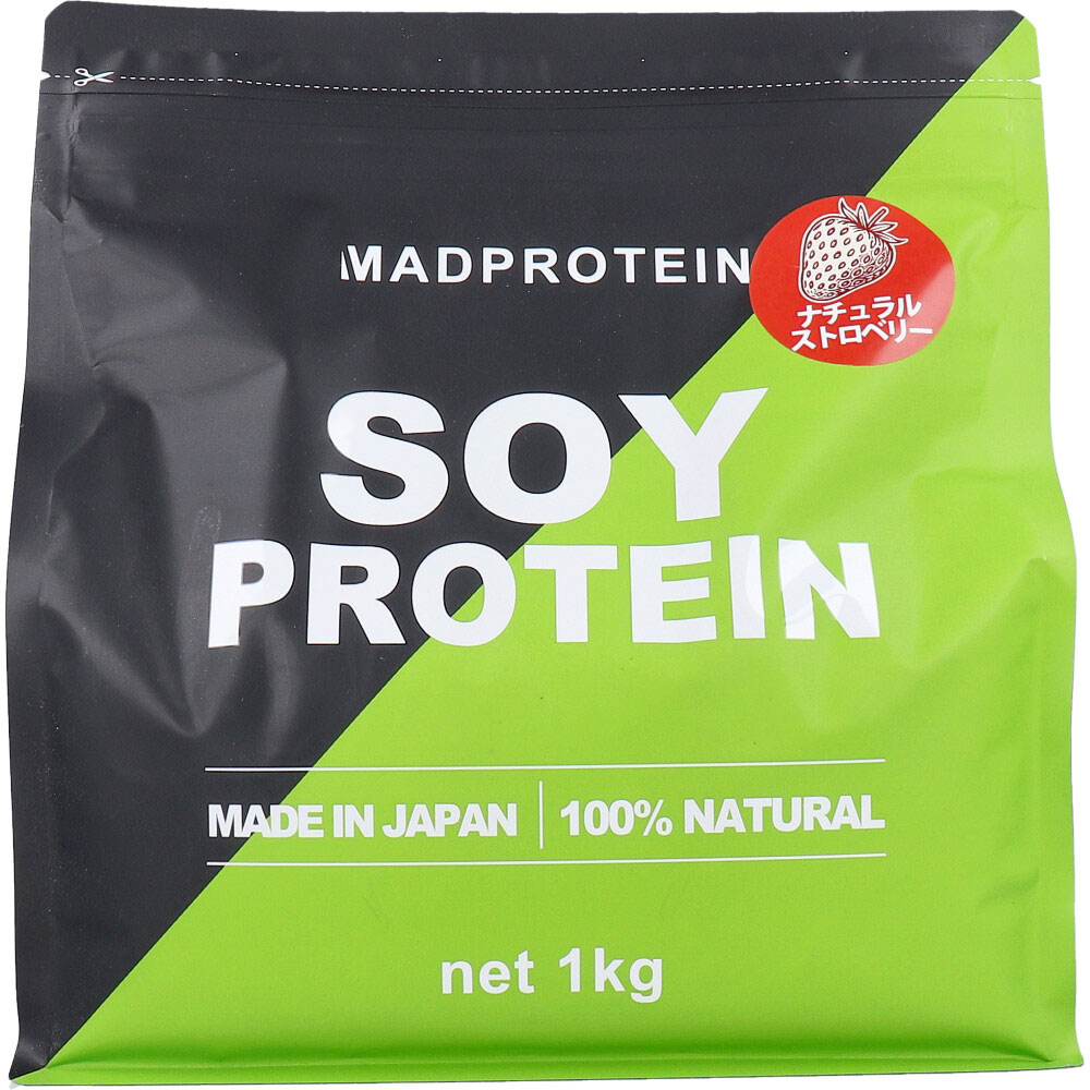 MADPROTEIN ソイプロテイン ナチュラルストロベリー 1kg【楽天倉庫直送h】 健康食品 サプリメント プロ..