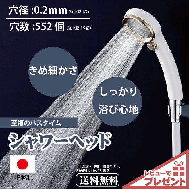 特典付 三栄　ストップシャワーヘッド　matoi　PS3031−80XA−G シャワーヘッド 節水　美容のサムネイル