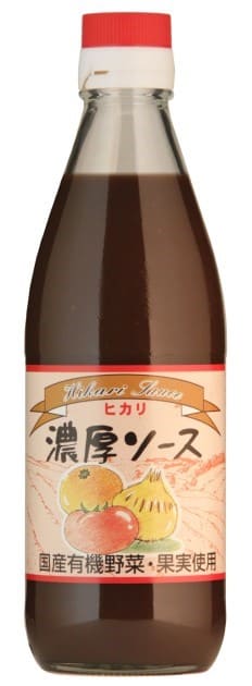 （ヒカリ）濃厚ソース360ml　ムソー 自然派 安心 自然食品 ナチュラル 有機野菜 国産米100%