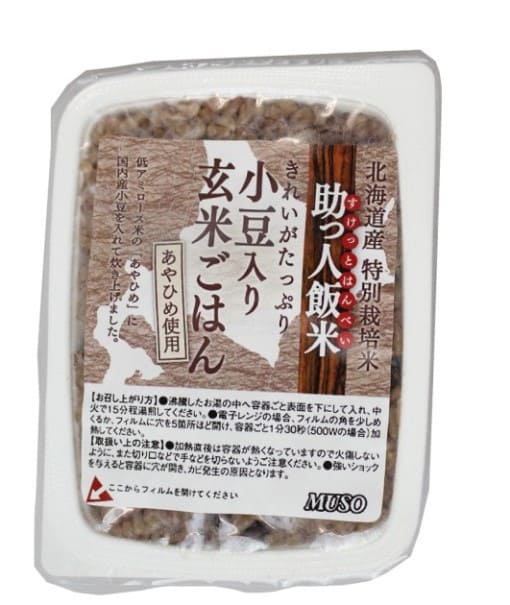 （ムソー）助っ人飯米小豆玄米ごはん160g　ムソー 自然派 安心 自然食品 ナチュラル パックごはん 国産..