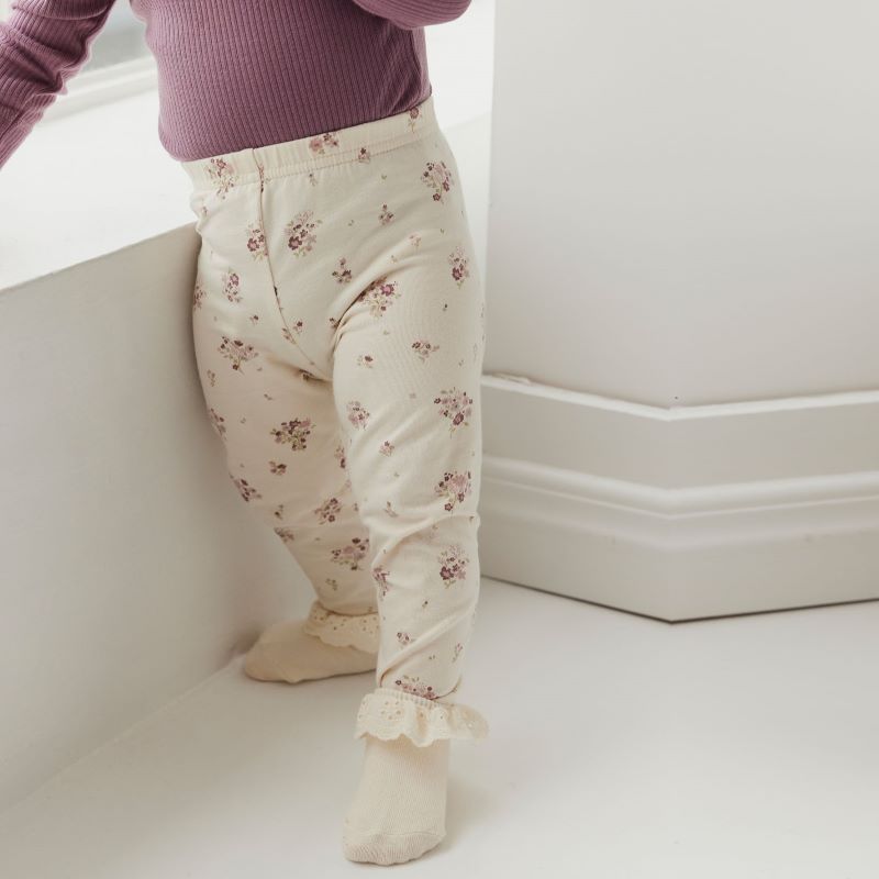 【Jamie Kay】【ジェイミーケイ】 2024SS 24ss 春夏 子供服 Organic Cotton Everyday Legging Lauren Floral Tofu レギンス | 子供 ベビー キッズ 男の子 女の子 おしゃれ 上品 かわいい