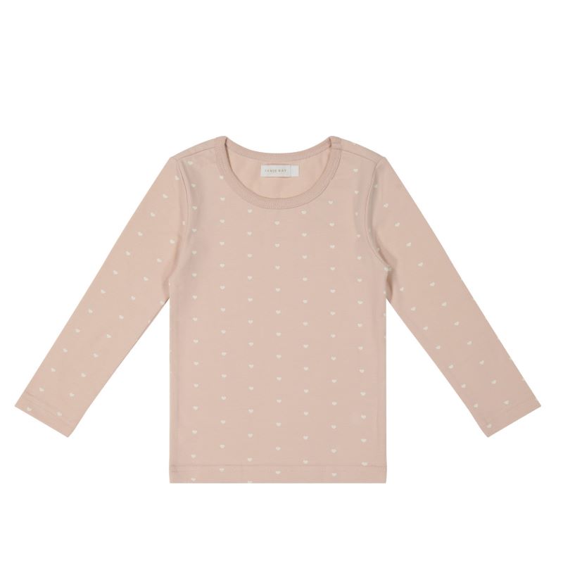  2024SS 24ss 春夏 子供服 Organic Cotton Bridget Long Sleeve Top Mon Amour Rose 長袖トップス | トップス 子供 ベビー キッズ女の子 おしゃれ 上品 かわいい