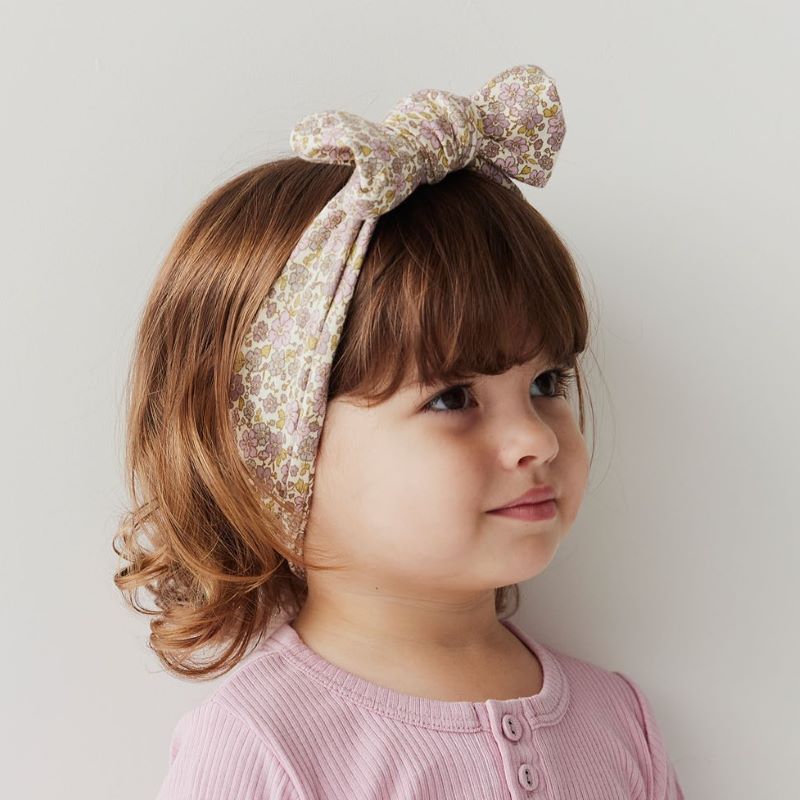 【楽天スーパーセールで20%OFF】 【Jamie Kay】【ジェイミーケイ】 2024SS 24ss 春夏 子供服 Organic Cotton Headband Chloe Orchid ヘッドバンド | 子供 ベビー 女の子 おしゃれ 上品 かわいい 3