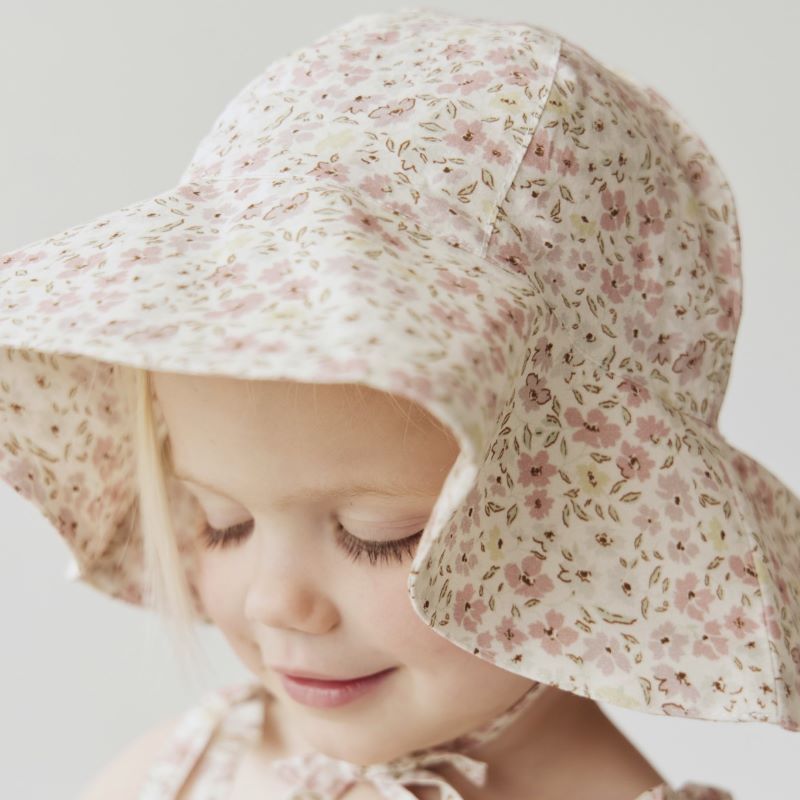 (Irina) 2024SS 24ss 春夏 子供服 Organic Cotton Noelle Hat　Fifi Floral ベビーキッズ帽子 | 子供 ベビー 女の子 おしゃれ 上品 かわいい