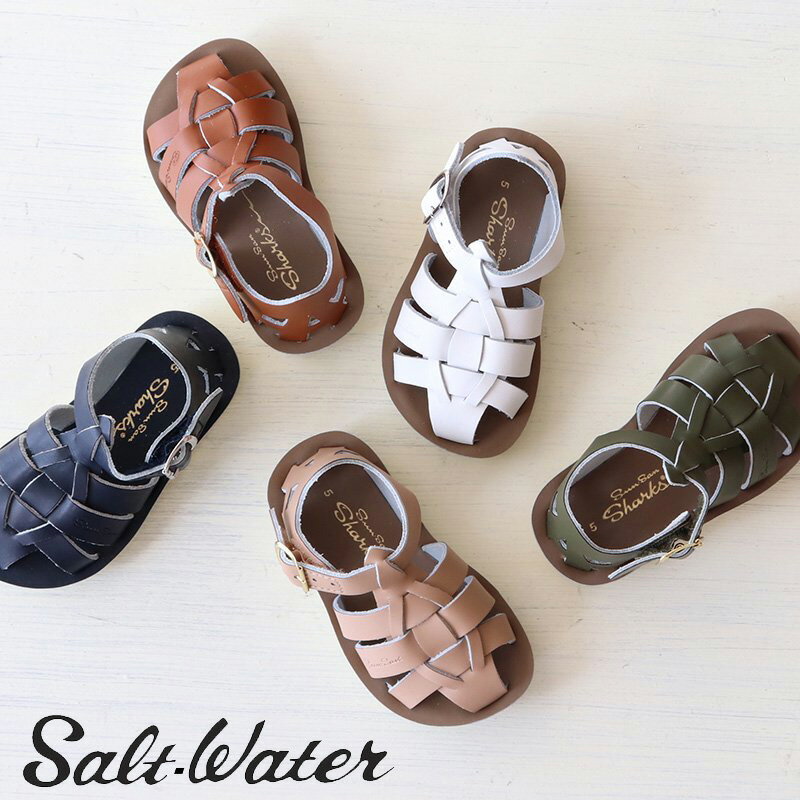 saltwater sandals / ソルトウォーター サンダル ベルクロ saltwater shark キッズ サンダル 5～12サイズ(13.3～19.2cm)