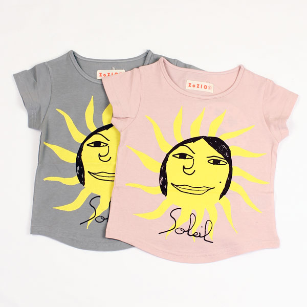 【Fashion THE SALEで80%OFF】 zozio / ゾジオ 2015SS Soleil Tシャツ　グレー、ベージュピンク レディース Mサイズ【レディス　ママ】【カットソー】【フランス インポート】☆59