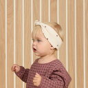 (drop2)Quincy Mae(クインシーメイ) 2024AW 秋冬 ベビー服RIBBED KNOTTED HEADBAND MUSHROOMS ベビーターバン(ヘアバンド)| ヘアアクセサリー 70cm80cm90cm100cm 子供 ギフト