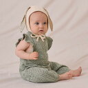 【drop2】Quincy Mae / クインシーメイ 2025SS 春夏 ベビー服 MIRA KNIT ROMPER -SAGE- ニットロンパース | オールインワン 80cm90cm95cm 子供 ご出産お祝い ギフト