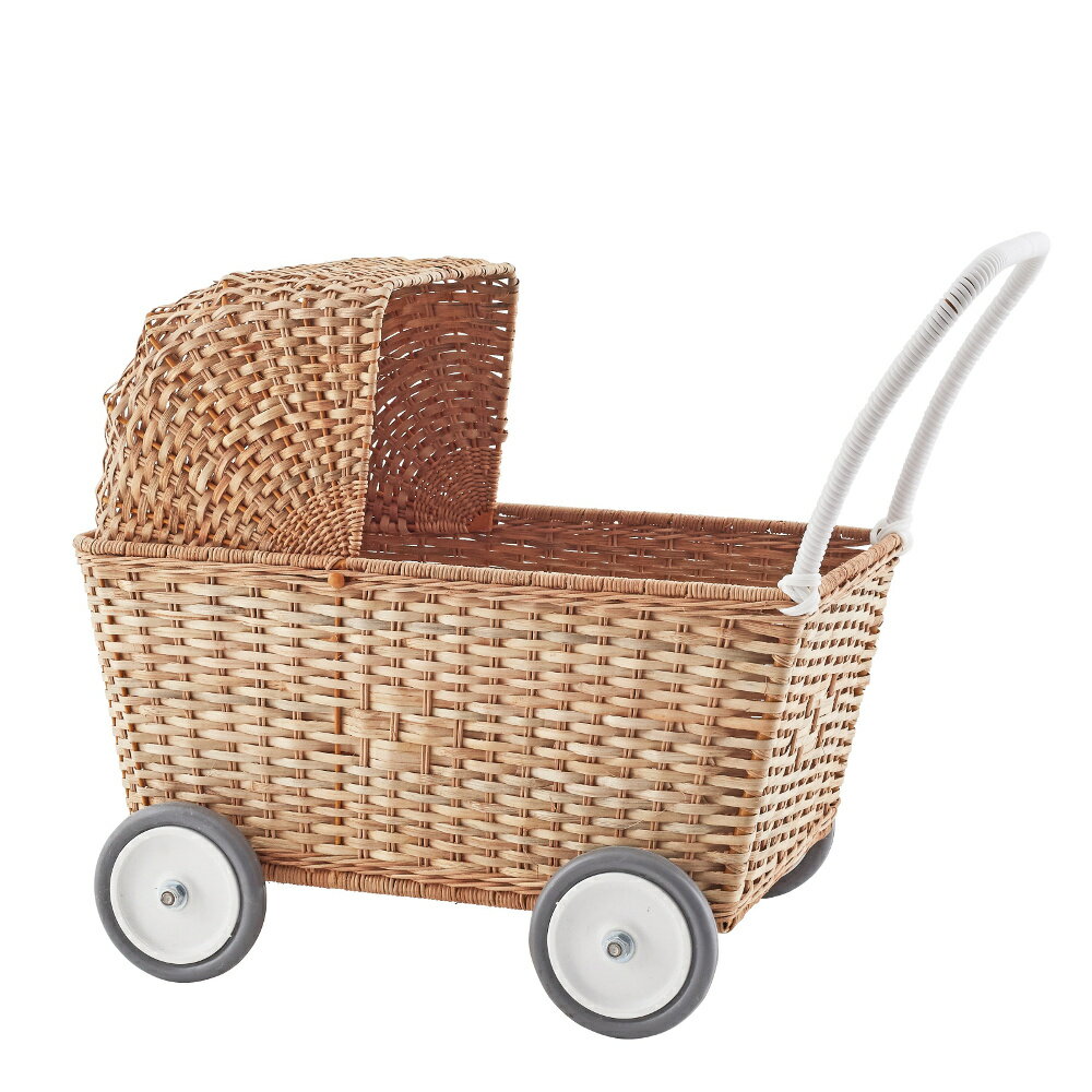 【送料無料】Olli Ella（オリエラ） STROLLEY natural 車輪付き2WAYバスケ ...