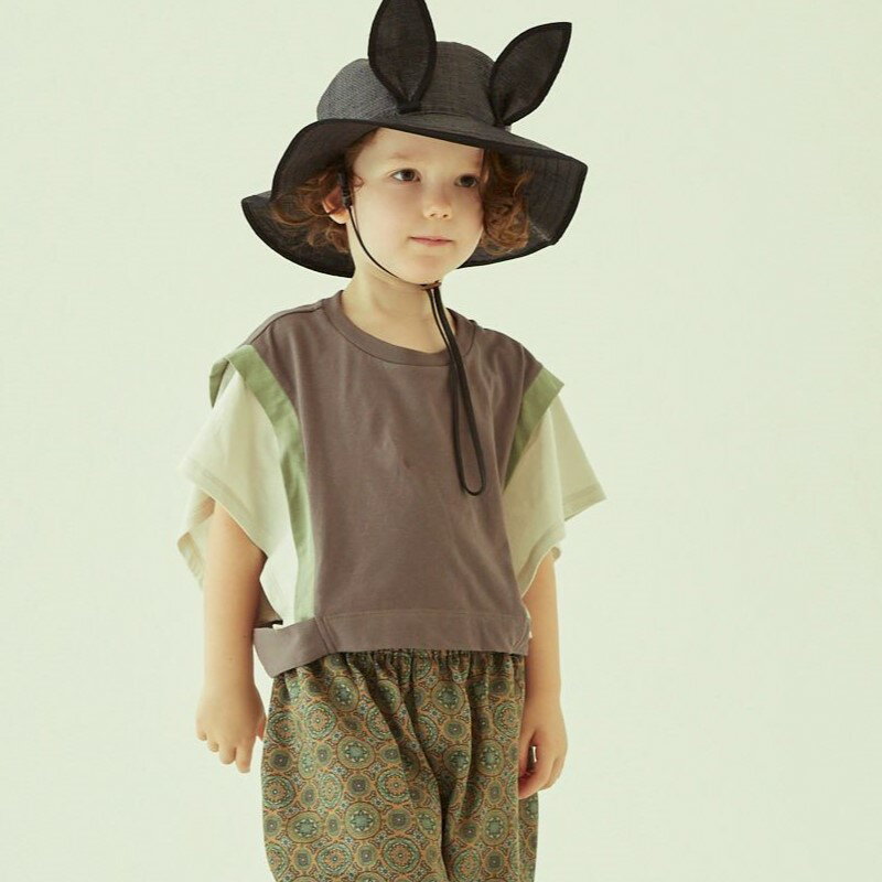 eLfinFolk エルフィンフォルク 2023SS 春夏 子供服 Tricolor short topsトリコロールショートトップス 2カラー 2y-9y| 半袖　Tシャツ　カットソー 90cm 100cm 110cm 120cm 130cm 子供 キッズ 男の子 女の子 おしゃれ 上品 かわいい