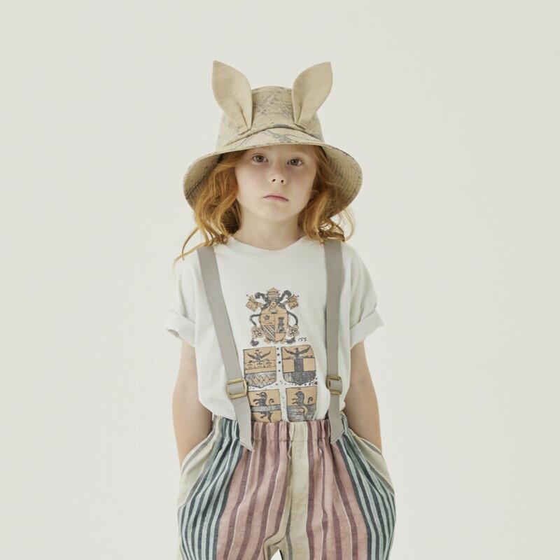 【eLfinFolk】【エルフィンフォルク】 2024SS 24ss 春夏 子供服 Clan emblem Tee エンブレムTシャツ| 半袖　Tシャツ　カットソー 80cm 90cm 100cm 110cm 120cm 130cm 子供 キッズ 男の子 女の子 おしゃれ 上品 かわいい