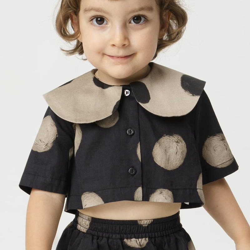  WOLF&RITA / ウルフアンドリタ 2026SS 26ss 春夏 ベビー服 LEONILDE -polka black- ベビー襟付きブラウス | トップス ベビー 新生児 出産祝い おしゃれ かわいい 上品 華やか