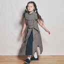 【楽天スーパーセールで70%OFF】 nunuforme ヌヌフォルム 2022SS 春夏 子供服 バイカラーワンピース khaki 95cm(2/3Y) 105cm(3/4Y) 115cm(5/6Y) 125cm(6/7Y) | 子供 キッズ 女の子 【nf17-451-154】 おしゃれ 人気ブランド