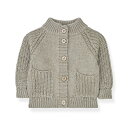 【Fashion THE SALEで40%OFF】 1 + in the family ワンモアインザファミリー 2023AW 秋冬 ベビー服 TIMEO-bb cardigan カーディガン taupe | アウター 防寒 12m(80cm)18m(86cm)24m(92cm)36m(98cm) オシャレ かわいい 子供服