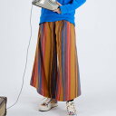 【Fashion THE SALEで40%OFF】WOLF&RITA / ウルフアンドリタ 2023AW 秋冬 子供服 ELSA trousers ワイドパンツ VINTAGE STRIPES 4Y 6Y 8Y10Y | 長ズボン 子供 キッズ 男の子 女の子100cm 110cm 120cm 130cm 140cm おしゃれ かっこいい 人気ブランド