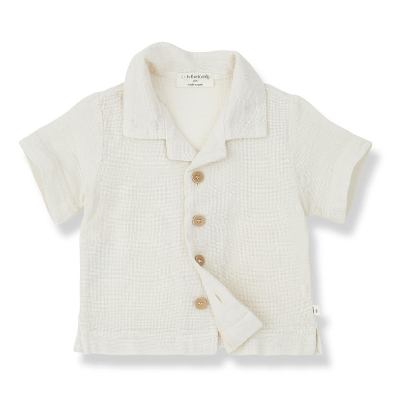 【1 + in the family ワンモアインザファミリー】 2024SS 24ss 春夏 ベビー服 DAVID s.sleeve shirt 半袖シャツ | トップス オシャレ かわいい 子供服