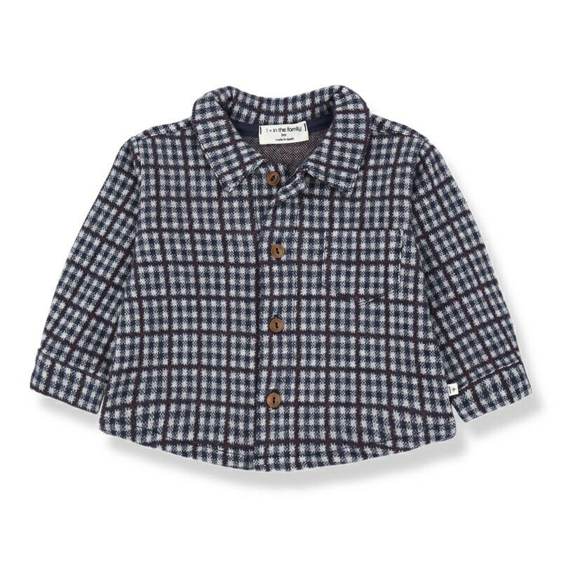 【1 + in the family ワンモアインザファミリー】 2025AW 25aw 秋冬 ベビー服 CONRAD -dark-blue- shirt　シャツ| シャツ　トップス　 オシャレ かわいい 子供服