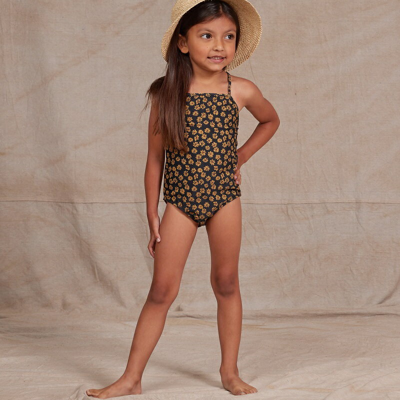 Rylee & Cru / ライリーアンドクルー 2023SS 春夏 子供服 SKY ONE-PIECE　BLACK FLORAL 小花柄 ワンピース水着 18-24m 2-3y 4-5y 6-7y |水着 ワンピース 女の子 おしゃれ 人気　かわいい 1