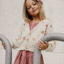 【楽天スーパーセールで半額】Rylee & Cru / ライリーアンドクルー 2023AW 秋冬 子供服 BOXY CROP CARDIGAN クロップカーディガン FALL FLOWERS 18-24m 2-3y 4-5y 6-7y | 85cm90cm100cm110cm120cm　セーター アウター 出産祝い 人気