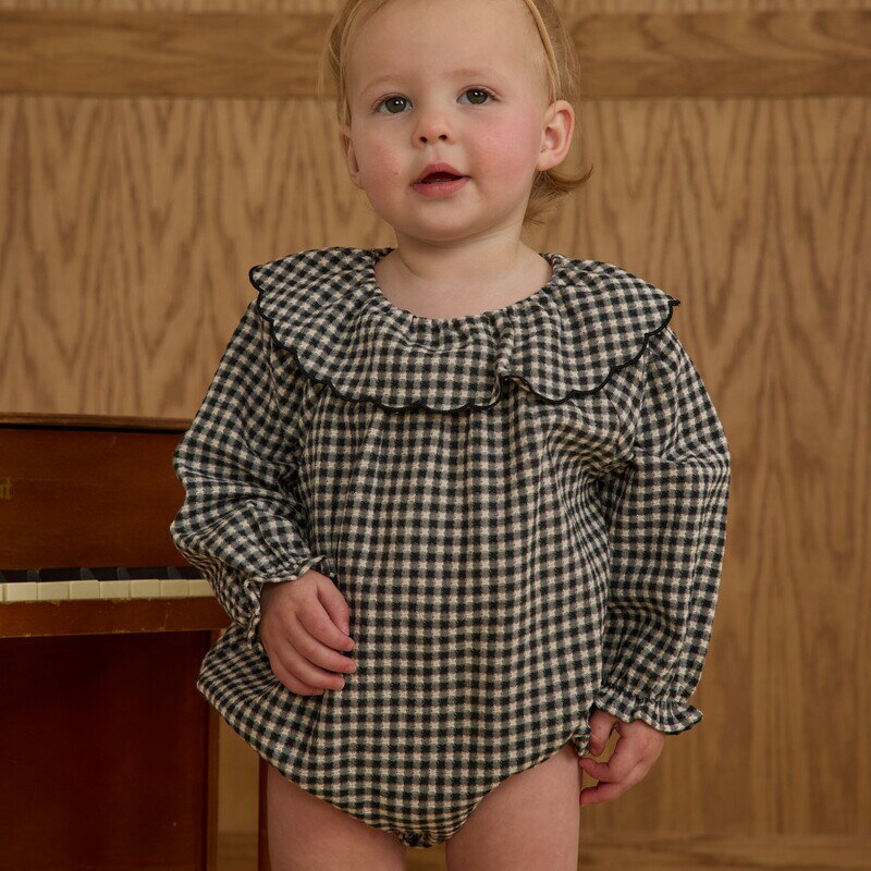 【楽天スーパーセール】Rylee & Cru / ライリーアンドクルー 2025AW 秋冬 ベビー服 COLETTE ROMPER -BLACK GINGHAM...