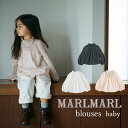 MARLMARL/マールマール blouses baby size 長袖ブラウス shirring pink,white,navy 8か月-3才 トップス シャツ ベビー キッズ 子供 おしゃれ 女の子 かわいい 出産お祝い