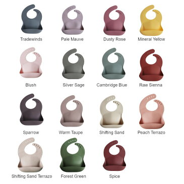 mushie(ムシエ) Silicone Bibs solid シリコン ビブ | スタイ よだれかけ エプロン ビブ ベビー おしゃれ 男の子 女の子 かわいい 北欧 プチギフト 出産お祝い