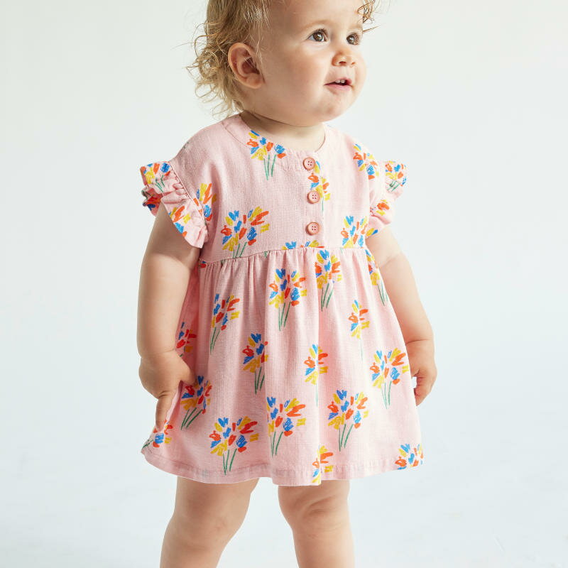 【BOBO CHOSES】ボボショセス ボボショーズ 2024SS 24ss 春夏 ベビー服 baby Fireworks all over woven dress ベビードレス | 80cm90cm 子供 ベビー 女の子 おしゃれ 人気ブランド