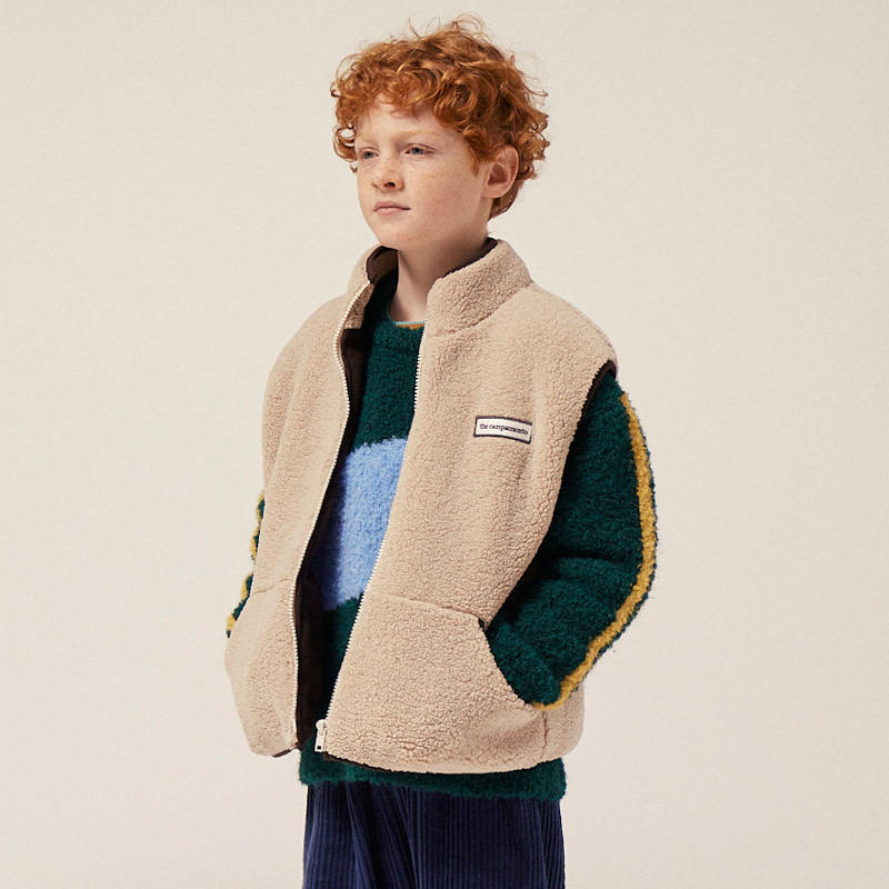 【The Campamento】カンパメント 2024AW 24aw 秋冬 子供服 ECRU TEDDY KIDS VEST　キッズベスト | 90cm100cm110cm120cm130cm 防寒 アウター 子供 おしゃれ 人気ブランド