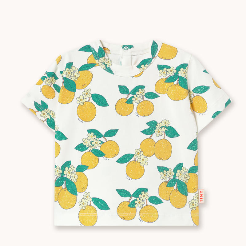 Rakuten - 【drop1】TINYCOTTONS / タイニーコットンズ 2026SS 26ss 春夏 ベビー服 ORANGES KNITTED BABY TEE ベビー半袖Tシャツ ｜カットソー 子供 キッズ 男の子 女の子 おしゃれ Tシャツ 出産祝い 人気ブランド 贈り物