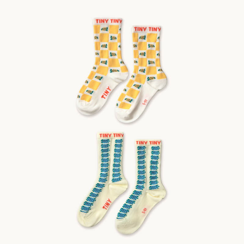 樂天商城 - 【drop2】TINYCOTTONS / タイニーコットンズ 2026SS 26ss 春夏 子供服 FLOWERS MEDIUM SOCKS ベビー・キッズソックス ｜ 靴下 子供 キッズ 女の子 おしゃれ 人気ブランド 贈り物