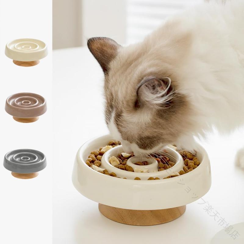 しっぽの幸せ本舗 早食い防止フードボウル ペット食器 犬 猫 餌入れ スローフードボウル 食べ過ぎ 抑制 ドッグボウル 小型犬 中型犬 猫 給餌器 洗いやすい ペット用品 食事管理 ゆっく