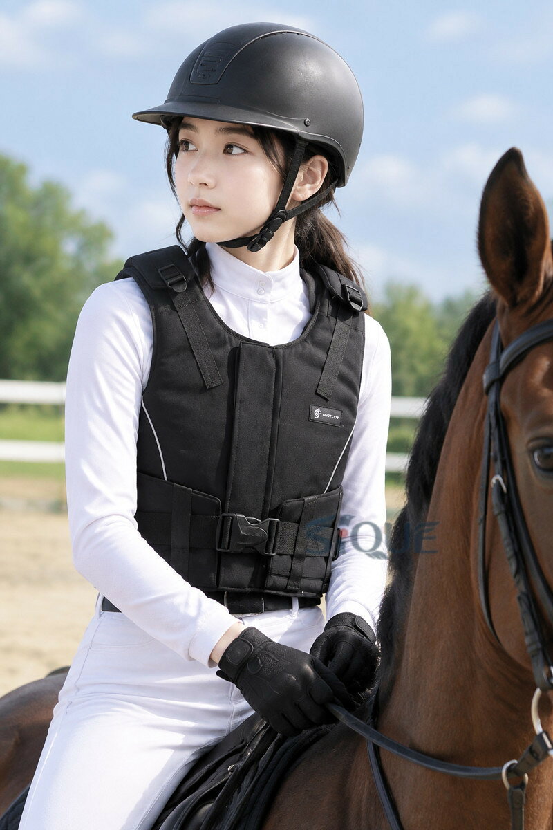 乗馬ベスト 乗馬ベスト 軽量 用品 調節可能なストラップ 衝撃吸収 ウエストコート...