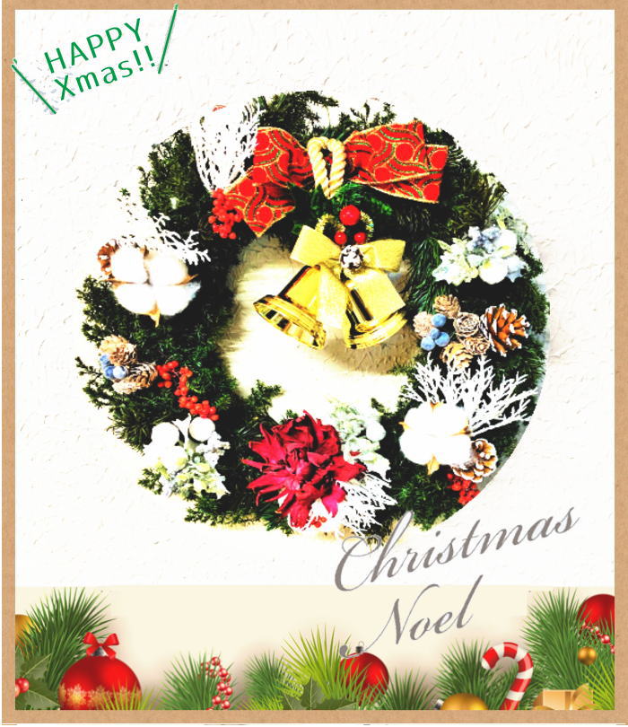 プレゼント リース ノエルl リース クリスマス プレゼント フレッシュ 花 観葉植物 インテリアにぴったり クリスマスリース ブリザーブドフラワー 水がいらない保存 フレッシュ インテリア プリザーブド 雑貨monbelange