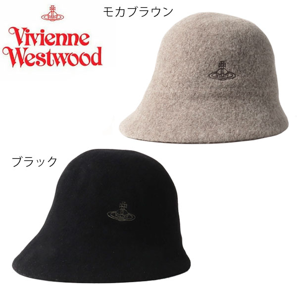 ヴィヴィアン・ウエストウッド ベレー帽 レディース ヴィヴィアンウェストウッド Vivienne Westwood ベレー 帽子 ORB刺繍 ブラック モカブラウン ラインORB刺繍 バスククロッシェ ファッション ORB オーブ 毛 ウール 100％ 調節可能 防寒具 ウェア 正規品 ブランド クリスマス ハロウィン ORB刺繍