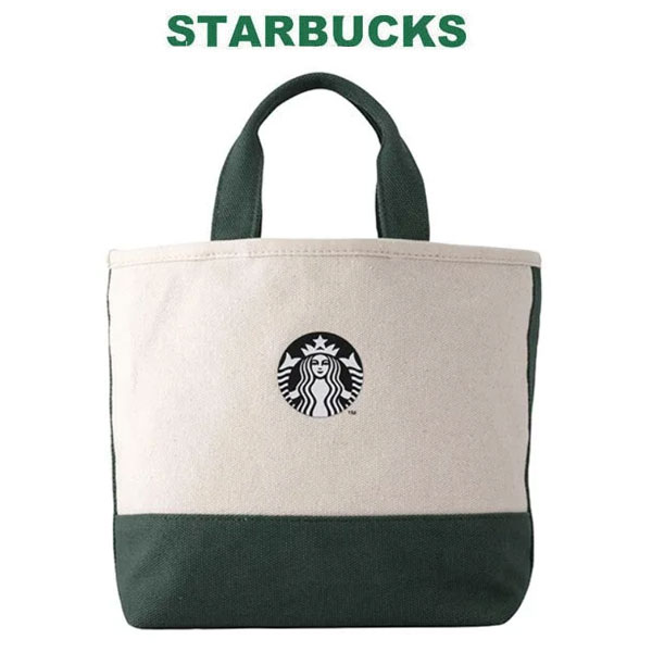 【海外限定】スターバックス STARBUCKS スタバ サブバッグ お弁当 エコバッグ バッグ ベージュ スモール ミニサイズ ロゴデザイン エコバッグ 通勤 通学 鞄 ブラック カバン かばん バッグギフト ブランド かわいい おしゃれ お返し クリスマス 誕生日 プレゼントのサムネイル
