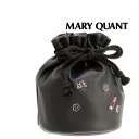 マリークワント MARY QUANT マリクワ メタルエポフロート 巾着ポーチ 黒 ブラック 鞄 バッグ かばん 化粧ポーチ メイク リップデイジー プレゼント ギフト かわいい おしゃれ お返し クリスマス 誕生日 プレゼント ギフト